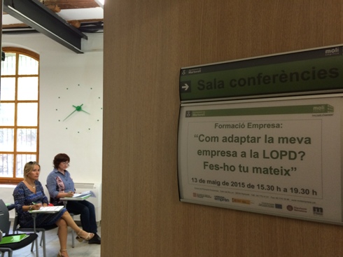 Formació en Llei Orgànica de Protecció de Dades Personals per a emprenedors i empreses al Molí Empresa