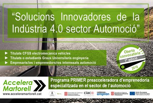Martorell dóna el tret de sortida a la 1ª edició ACCELERA MARTORELL, programa primer preacceleradora d’emprenedoria especialitzada en el sector de l’automoció