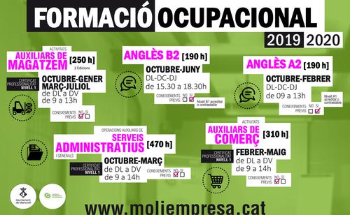 6 nous cursos atorgats de Formació Ocupacional al Molí Fariner adreçats a persones desocupades