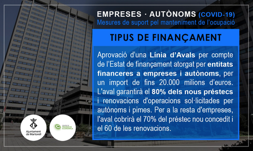 El Govern posa en marxa la Línia d’Avals per a garantir la liquiditat d’autònoms i empreses