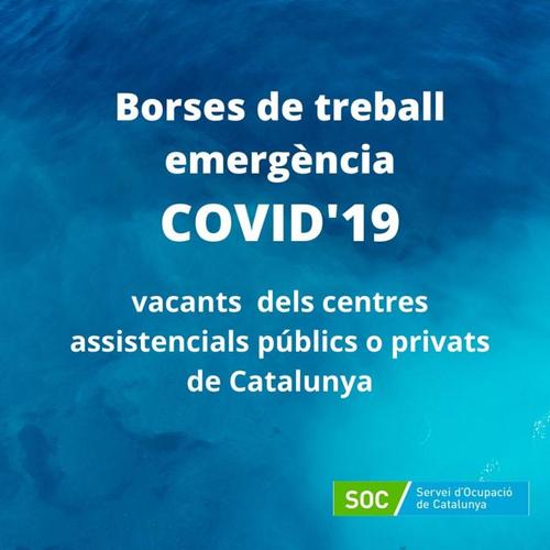 Borses de treball emergència COVID-19: Personal assistencial i personal agrari