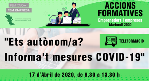 Sessió informativa telemàtica sobre les mesures de suport a autònoms per efectes de COVID-19