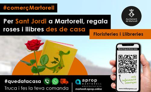 Per Sant Jordi a Martorell, regala roses i llibres des de casa