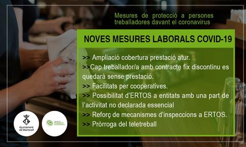 Noves mesures d’ampliació aprovades pel Govern per laprotecció de les persones treballadore