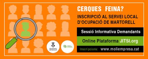 Les sessions informatives d’acollida a demandants del Servei Local d’Ocupació de Martorell també s’adapten de manera online