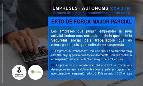 [EMPRESES-AUTÒNOMS] Prórroga ERTOS de força major parcials