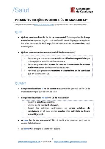 Nova normativa COVID-19 COMERÇ I RESTAURACIÓ