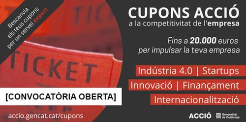 Oberta la convocatòria 2020 dels cupons ACCIÓ a la competitivitat de l’empresa