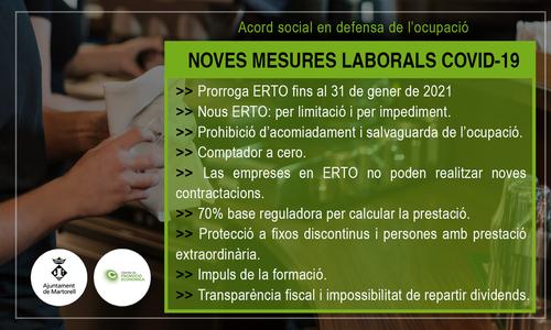 Noves mesures aprovades pel Govern en defensa de l’ocupació [COVID19]