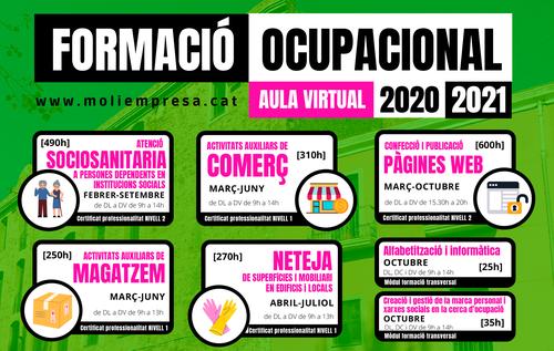 Places disponibles als cursos de Formació Ocupacional (FOAP 2020)