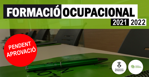 Obert període de preinscripcions a la nova convocatòria FORMACIÓ OCUPACIONAL 2021-22