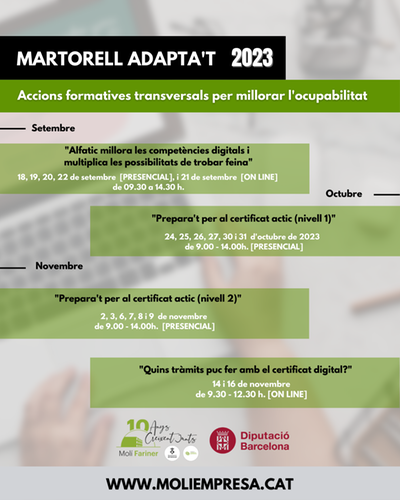 NOVA OFERTA FORMATIVA MARTORELL ADAPTA’T 2023