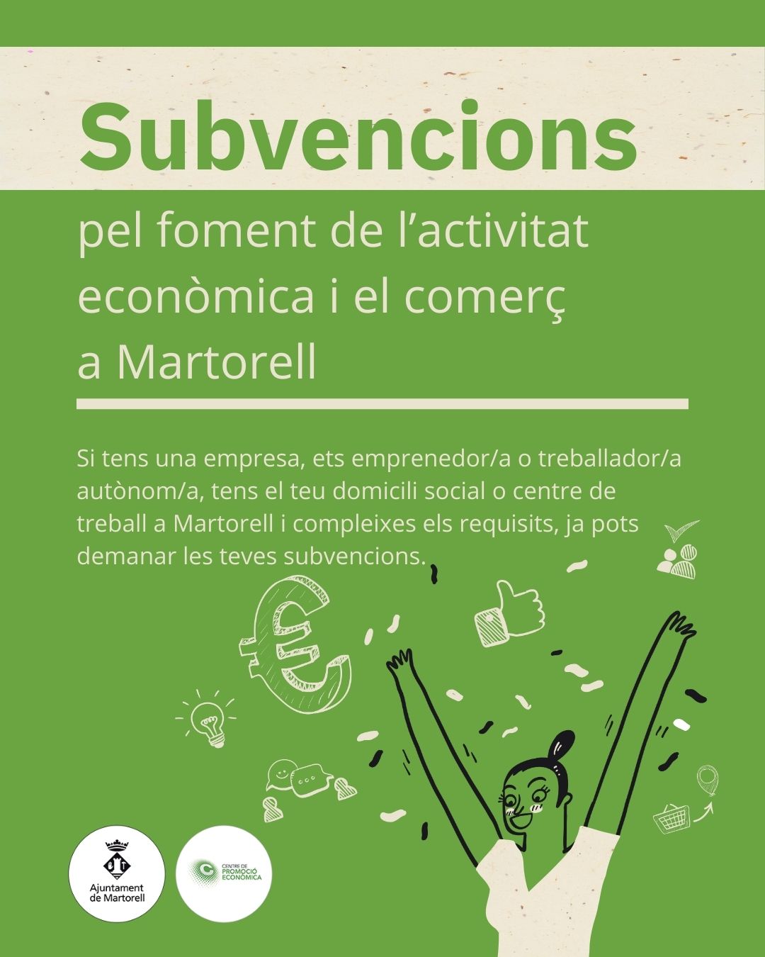 Oberta la convocatòria de subvencions per impulsar l’activitat econòmica a Martorell
