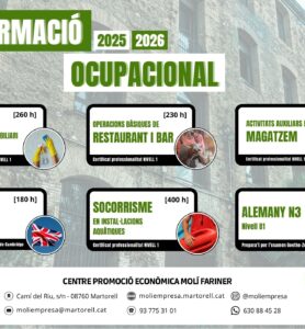 Ja disponible la nova oferta de cursos FOAP per al curs 2025-2026